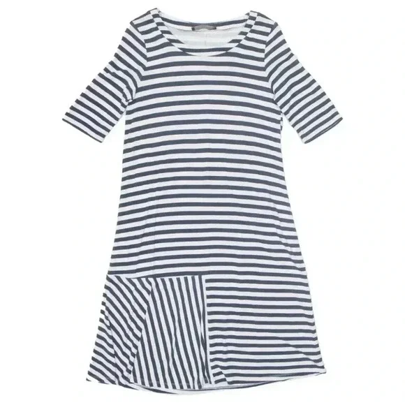 MAX MARA WEEKEND Oversized T-Shirt Dress Blue Striped Short Sleeve Midi M $485 - Picture 3 of 5